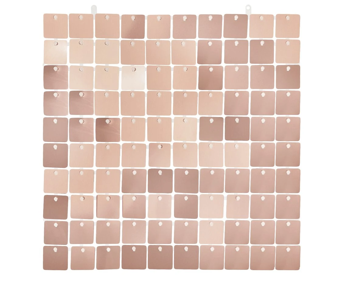 Decorative  panel rose gold, transparent background, 30x30 cm / 100 squares